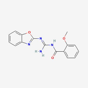 molecular formula C16H14N4O3 B11031171 N-Benzooxazol-2-yl-N'-(2-methoxy-benzoyl)-guanidine 