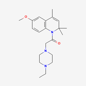 molecular formula C21H31N3O2 B11031178 2-(4-ethylpiperazin-1-yl)-1-(6-methoxy-2,2,4-trimethylquinolin-1(2H)-yl)ethanone 