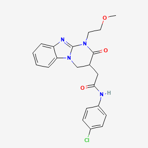 N-(4-chlorophenyl)-2-[1-(2-methoxyethyl)-2-oxo-1,2,3,4-tetrahydropyrimido[1,2-a]benzimidazol-3-yl]acetamide