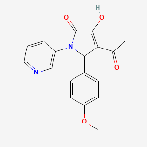 molecular formula C18H16N2O4 B11031189 4-acetyl-3-hydroxy-5-(4-methoxyphenyl)-1-(3-pyridyl)-1,5-dihydro-2H-pyrrol-2-one 