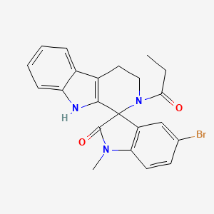 5'-bromo-1'-methyl-2-propanoyl-2,3,4,9-tetrahydrospiro[beta-carboline-1,3'-indol]-2'(1'H)-one