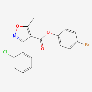 4-Bromophenyl 3-(2-chlorophenyl)-5-methyl-1,2-oxazole-4-carboxylate