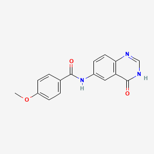 4-methoxy-N-(4-oxo-3,4-dihydroquinazolin-6-yl)benzamide