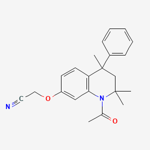 [(1-Acetyl-2,2,4-trimethyl-4-phenyl-1,2,3,4-tetrahydroquinolin-7-yl)oxy]acetonitrile