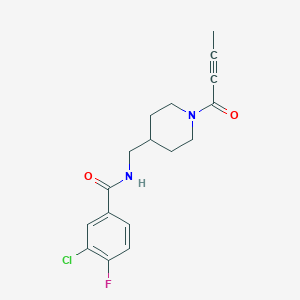 N-{[1-(But-2-ynoyl)piperidin-4-YL]methyl}-3-chloro-4-fluorobenzamide