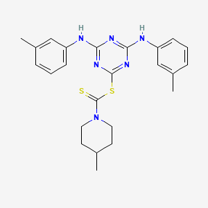 4,6-Bis[(3-methylphenyl)amino]-1,3,5-triazin-2-yl 4-methylpiperidine-1-carbodithioate