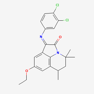 (1E)-1-[(3,4-dichlorophenyl)imino]-8-ethoxy-4,4,6-trimethyl-5,6-dihydro-4H-pyrrolo[3,2,1-ij]quinolin-2(1H)-one