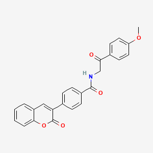 N-[2-(4-methoxyphenyl)-2-oxoethyl]-4-(2-oxo-2H-chromen-3-yl)benzamide