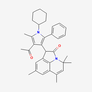 1-(4-acetyl-1-cyclohexyl-5-methyl-2-phenyl-1H-pyrrol-3-yl)-4,4,6,8-tetramethyl-4H-pyrrolo[3,2,1-ij]quinolin-2(1H)-one