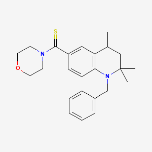 (1-Benzyl-2,2,4-trimethyl-1,2,3,4-tetrahydroquinolin-6-yl)(morpholin-4-yl)methanethione