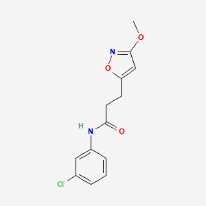 N-(3-chlorophenyl)-3-(3-methoxy-1,2-oxazol-5-yl)propanamide