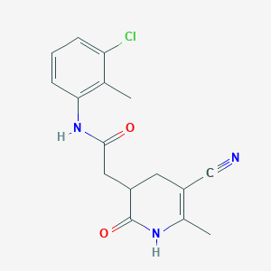 N-(3-chloro-2-methylphenyl)-2-(5-cyano-6-methyl-2-oxo-1,2,3,4-tetrahydropyridin-3-yl)acetamide