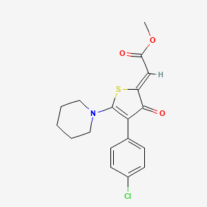 methyl (2Z)-[4-(4-chlorophenyl)-3-oxo-5-(piperidin-1-yl)thiophen-2(3H)-ylidene]ethanoate