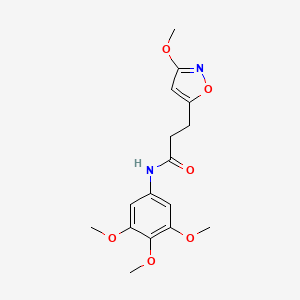 3-(3-methoxy-1,2-oxazol-5-yl)-N-(3,4,5-trimethoxyphenyl)propanamide