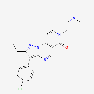 3-(4-chlorophenyl)-7-[2-(dimethylamino)ethyl]-2-ethylpyrazolo[1,5-a]pyrido[3,4-e]pyrimidin-6(7H)-one