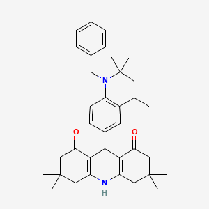 9-(1-benzyl-2,2,4-trimethyl-1,2,3,4-tetrahydroquinolin-6-yl)-3,3,6,6-tetramethyl-3,4,6,7,9,10-hexahydroacridine-1,8(2H,5H)-dione