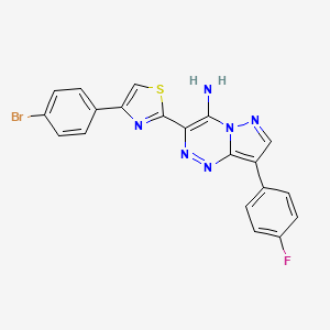 molecular formula C20H12BrFN6S B11031419 3-[4-(4-Bromophenyl)-1,3-thiazol-2-yl]-8-(4-fluorophenyl)pyrazolo[5,1-c][1,2,4]triazin-4-amine 