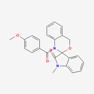 1-[(4-methoxyphenyl)carbonyl]-11-methylspiro[4H-benzo[d]1,3-oxazaperhydroine-2,3'-indoline]-12-one