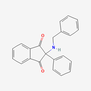 molecular formula C22H17NO2 B11031431 2-(benzylamino)-2-phenyl-1H-indene-1,3(2H)-dione 