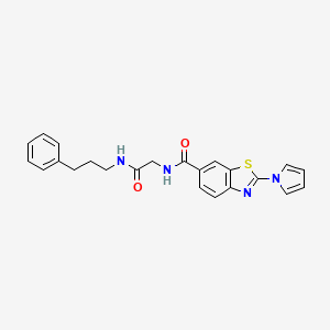 N-{2-oxo-2-[(3-phenylpropyl)amino]ethyl}-2-(1H-pyrrol-1-yl)-1,3-benzothiazole-6-carboxamide