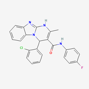 4-(2-chlorophenyl)-N-(4-fluorophenyl)-2-methyl-1,4-dihydropyrimido[1,2-a]benzimidazole-3-carboxamide