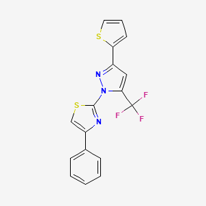 4-Phenyl-2-[3-(2-thienyl)-5-(trifluoromethyl)-1H-pyrazol-1-YL]-1,3-thiazole