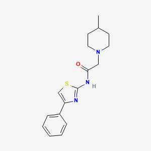 2-(4-Methylpiperidin-1-yl)-N-(4-phenylthiazol-2-yl)acetamide