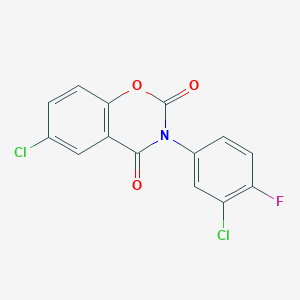 6-chloro-3-(3-chloro-4-fluorophenyl)-2H-1,3-benzoxazine-2,4(3H)-dione