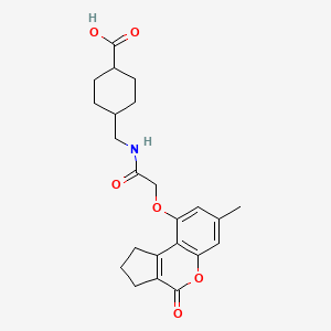 trans-4-[({[(7-Methyl-4-oxo-1,2,3,4-tetrahydrocyclopenta[c]chromen-9-yl)oxy]acetyl}amino)methyl]cyclohexanecarboxylic acid