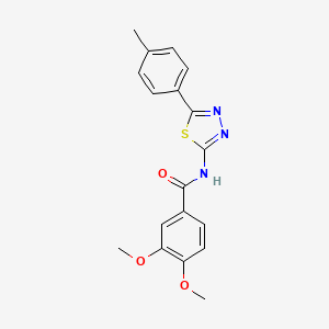 molecular formula C18H17N3O3S B11031583 3,4-dimethoxy-N-[5-(4-methylphenyl)-1,3,4-thiadiazol-2-yl]benzamide 