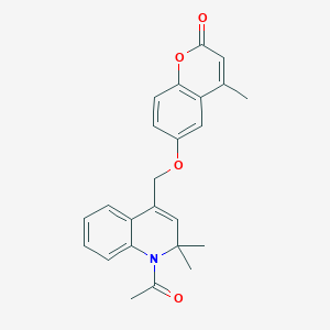 6-[(1-Acetyl-2,2-dimethyl-1,2-dihydro-4-quinolinyl)methoxy]-4-methyl-2H-chromen-2-one