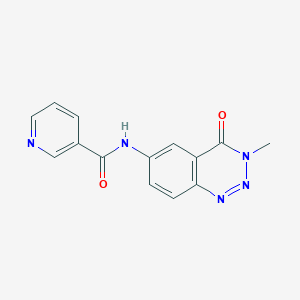 N-(3-methyl-4-oxo-3,4-dihydro-1,2,3-benzotriazin-6-yl)pyridine-3-carboxamide