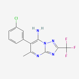 6-(3-Chlorophenyl)-5-methyl-2-(trifluoromethyl)[1,2,4]triazolo[1,5-a]pyrimidin-7-amine