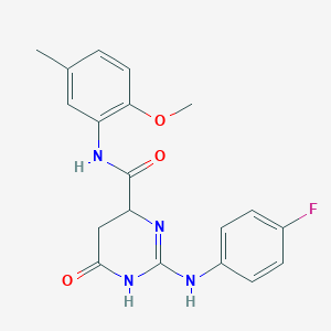 2-[(4-fluorophenyl)amino]-N-(2-methoxy-5-methylphenyl)-6-oxo-3,4,5,6-tetrahydropyrimidine-4-carboxamide