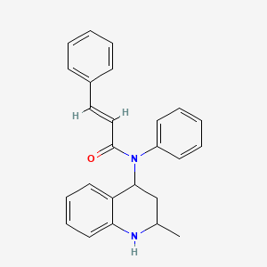 (E)-N-(2-methyl-1,2,3,4-tetrahydro-4-quinolinyl)-N,3-diphenyl-2-propenamide