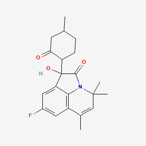 8-fluoro-1-hydroxy-4,4,6-trimethyl-1-(4-methyl-2-oxocyclohexyl)-4H-pyrrolo[3,2,1-ij]quinolin-2(1H)-one