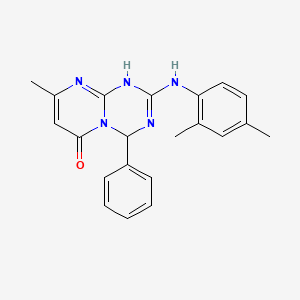 2-[(2,4-dimethylphenyl)amino]-8-methyl-4-phenyl-1,4-dihydro-6H-pyrimido[1,2-a][1,3,5]triazin-6-one