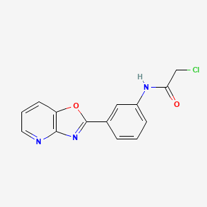 2-Chloro-N-(3-(oxazolo[4,5-b]pyridin-2-yl)phenyl)acetamide