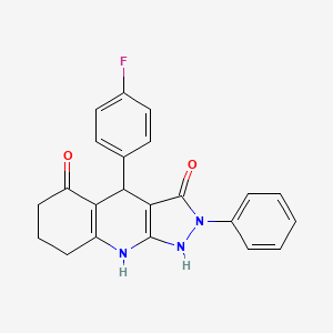 4-(4-fluorophenyl)-3-hydroxy-2-phenyl-2,4,6,7,8,9-hexahydro-5H-pyrazolo[3,4-b]quinolin-5-one