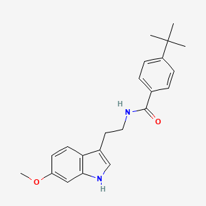 molecular formula C22H26N2O2 B11031753 4-tert-butyl-N-[2-(6-methoxy-1H-indol-3-yl)ethyl]benzamide 