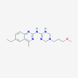 6-ethyl-N-[5-(3-methoxypropyl)-1,4,5,6-tetrahydro-1,3,5-triazin-2-yl]-4-methylquinazolin-2-amine