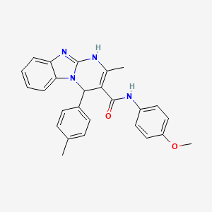 N-(4-methoxyphenyl)-2-methyl-4-(4-methylphenyl)-1,4-dihydropyrimido[1,2-a]benzimidazole-3-carboxamide