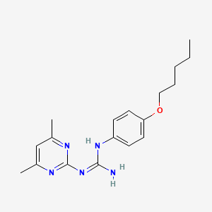 molecular formula C18H25N5O B11031767 1-(4,6-Dimethylpyrimidin-2-yl)-3-[4-(pentyloxy)phenyl]guanidine 