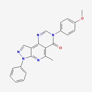 11-(4-methoxyphenyl)-8-methyl-5-phenyl-4,5,7,11,13-pentazatricyclo[7.4.0.02,6]trideca-1,3,6,8,12-pentaen-10-one