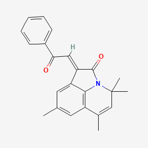 (1E)-4,4,6,8-tetramethyl-1-(2-oxo-2-phenylethylidene)-4H-pyrrolo[3,2,1-ij]quinolin-2(1H)-one