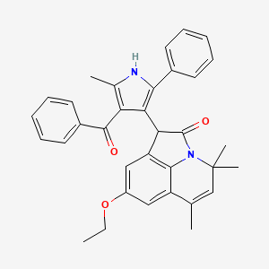 8-ethoxy-4,4,6-trimethyl-1-[5-methyl-2-phenyl-4-(phenylcarbonyl)-1H-pyrrol-3-yl]-4H-pyrrolo[3,2,1-ij]quinolin-2(1H)-one