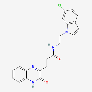 N-[2-(6-chloro-1H-indol-1-yl)ethyl]-3-(3-hydroxyquinoxalin-2-yl)propanamide