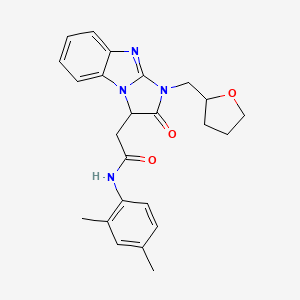 molecular formula C24H26N4O3 B11031824 N-(2,4-dimethylphenyl)-2-[2-oxo-1-(tetrahydrofuran-2-ylmethyl)-2,3-dihydro-1H-imidazo[1,2-a]benzimidazol-3-yl]acetamide 