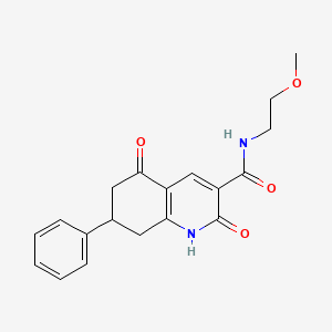 2-hydroxy-N-(2-methoxyethyl)-5-oxo-7-phenyl-5,6,7,8-tetrahydroquinoline-3-carboxamide