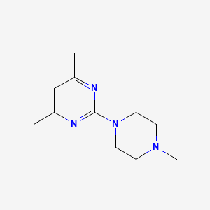 molecular formula C11H18N4 B11031851 4,6-Dimethyl-2-(4-methylpiperazin-1-yl)pyrimidine 